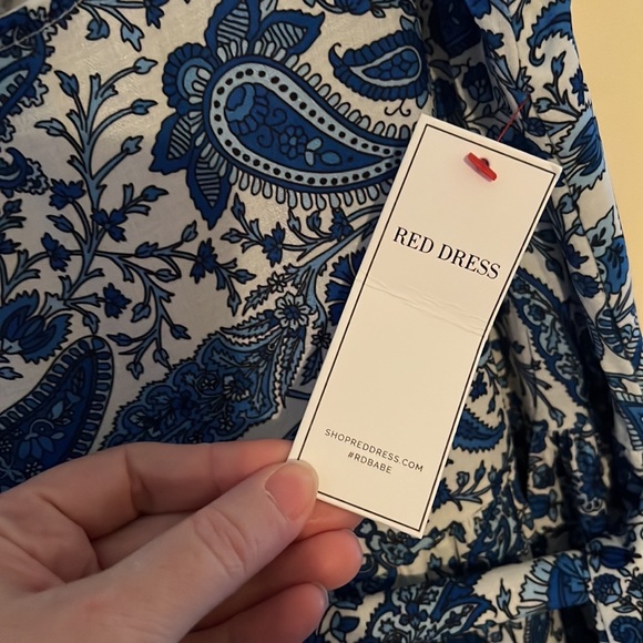 Red Dress Boutique Blue Floral Paisley Dress NWT - Picture 3 of 6